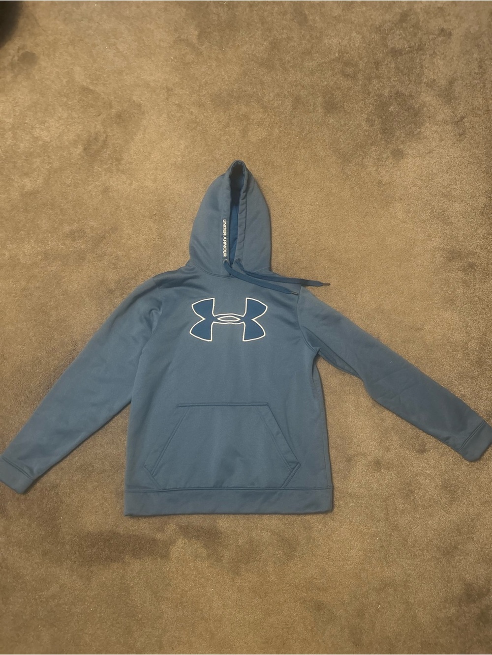 Under Armour Blue Pullover Hoodie with Logo